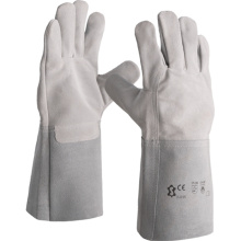 PAIRE GANTS SOUDEUR GRIS T.10 MANCHETTE 15CM